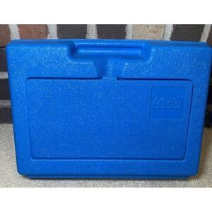 Vintage LEGO Blue Carrying Storage Case Box 1983 Made in USA Interlego Tote